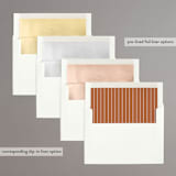 "Marked" - Rehearsal Dinner Invitations in Rust by JoAnn Jinks - Envelope Liner Options