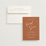"Marked" - Rehearsal Dinner Invitations in Rust by JoAnn Jinks - Invitation with Envelope