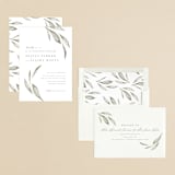 "Whispered Leaves" - Rehearsal Dinner Invitations in Leaf by Kristie Kern - Assembled