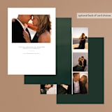 "Green Wreath" - Rehearsal Dinner Invitations in Champagne by Lori Wemple - Back of Card Options