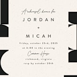 "Kenai" - Rehearsal Dinner Invitations in Shadow by Carly Reed Walker - Detail