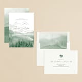 "Over the mountains" - Rehearsal Dinner Invitations in Fern by Helen Halik - Assembled