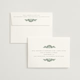 "Block Print Frame" - Rehearsal Dinner Invitations in Sage by Katharine Watson - FREE Recipient Addressing