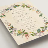 "Fruits & Floral" - Rehearsal Dinner Invitations in Champagne by Susan Moyal - Detail
