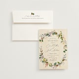 "Fruits & Floral" - Rehearsal Dinner Invitations in Champagne by Susan Moyal - Invitation with Envelope