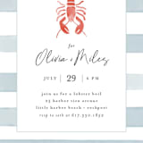 "Love and Lobsters" - Rehearsal Dinner Invitations in Ocean by Jen Tips - Detail