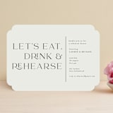 "eat, drink and rehearse" - Rehearsal Dinner Invitations in Titanium by Shirley Lin Schneider - Front
