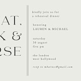 "eat, drink and rehearse" - Rehearsal Dinner Invitations in Titanium by Shirley Lin Schneider - Detail