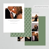 "Lilt" - Rehearsal Dinner Invitations in Sage by Kampai Designs - Back of Card Options