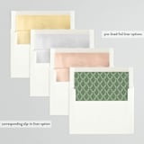 "Lilt" - Rehearsal Dinner Invitations in Sage by Kampai Designs - Envelope Liner Options