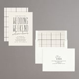 "Classic Welcome" - Rehearsal Dinner Invitations in Sand by Inkblot Design - Assembled