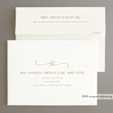 "Flourished Rehearsal" - Rehearsal Dinner Invitations in Champagne by Carolyn MacLaren - FREE Recipient Addressing