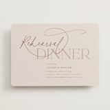 "Typographical" - Rehearsal Dinner Invitations in Clay by Nicole Barreto - Front