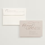"Typographical" - Rehearsal Dinner Invitations in Clay by Nicole Barreto - Invitation with Envelope
