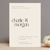 "clean display" - Rehearsal Dinner Invitations in Ivory by Cass Loh - Front