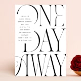 "A Day Away" - Rehearsal Dinner Invitations in Cloud by Baumbirdy - Front