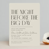 "Modern Stack" - Rehearsal Dinner Invitations in Sand by Robert and Stella - Front