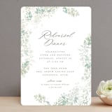 "Greenery Swash" - Rehearsal Dinner Invitations in Linen by Robert and Stella - Front