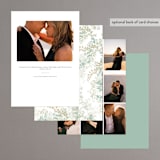 "Greenery Swash" - Rehearsal Dinner Invitations in Linen by Robert and Stella - Back of Card Options