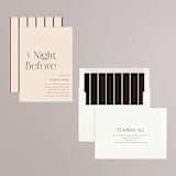 "Classic Modern" - Rehearsal Dinner Invitations in Almond by Morgan Kendall - Assembled