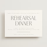 "Effortless" - Rehearsal Dinner Invitations in Comfort by letterfix - Front