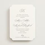 "Initial" - Rehearsal Dinner Invitations in Pearl by Jennifer Postorino - Front