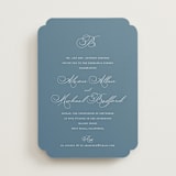 "Initial" - Rehearsal Dinner Invitations in Porcelain by Jennifer Postorino - Front