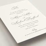 "Initial" - Rehearsal Dinner Invitations in Pearl by Jennifer Postorino - Detail
