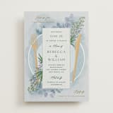 "Time to Dine" - Rehearsal Dinner Invitations in Porcelaine by Paper Sun Studio - Front