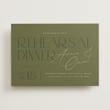 "Annie" - Rehearsal Dinner Invitations in Sage by Stephanie Hawkes - Front