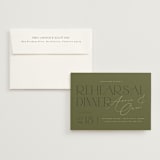 "Annie" - Rehearsal Dinner Invitations in Sage by Stephanie Hawkes - Invitation with Envelope