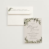 "Olivier" - Rehearsal Dinner Invitations in Creme by Kate Ahn - Invitation with Envelope