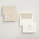 "Dining" - Rehearsal Dinner Invitations in Olive by Elly - Assembled
