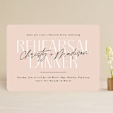 "Modern Type" - Rehearsal Dinner Invitations in Dusty Rose by Creo Study - Front