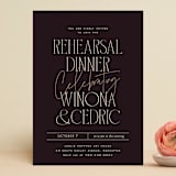 "Chourico" - Rehearsal Dinner Invitations in Onyx by chocomocacino - Front