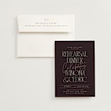 "Chourico" - Rehearsal Dinner Invitations in Onyx by chocomocacino - Invitation with Envelope