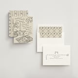"À table!" - Rehearsal Dinner Invitations in Ink by Claire - Assembled
