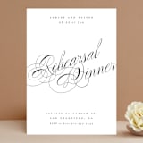 "Forever" - Rehearsal Dinner Invitations in Onyx by Hudson meet Rose - Front