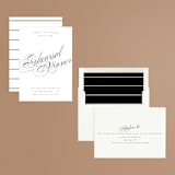 "Forever" - Rehearsal Dinner Invitations in Onyx by Hudson meet Rose - Assembled