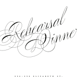 "Forever" - Rehearsal Dinner Invitations in Onyx by Hudson meet Rose - Detail