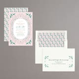 "Delight" - Rehearsal Dinner Invitations in Blush by Elly - Assembled
