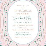 "Delight" - Rehearsal Dinner Invitations in Blush by Elly - Detail