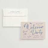 "Casualized" - Rehearsal Dinner Invitations in Sky by Inkblot Design - Invitation with Envelope