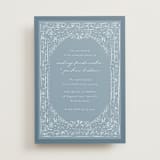 "Whimsical Frame" - Rehearsal Dinner Invitations in Dusty Blue by Jackie Crawford - Front