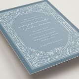 "Whimsical Frame" - Rehearsal Dinner Invitations in Dusty Blue by Jackie Crawford - Detail