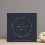 "Round" - Rehearsal Dinner Invitations in Midnight by Gwen Bedat - Front