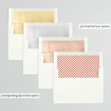 "Havana" - Rehearsal Dinner Invitations in Chili by Inkblot Design - Envelope Liner Options