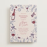 "Romantic night" - Rehearsal Dinner Invitations in Wine by Cass Loh - Front