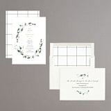 "Woodland Lorel" - Rehearsal Dinner Invitations in Cloud by Baumbirdy - Assembled