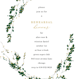 "Woodland Lorel" - Rehearsal Dinner Invitations in Cloud by Baumbirdy - Detail